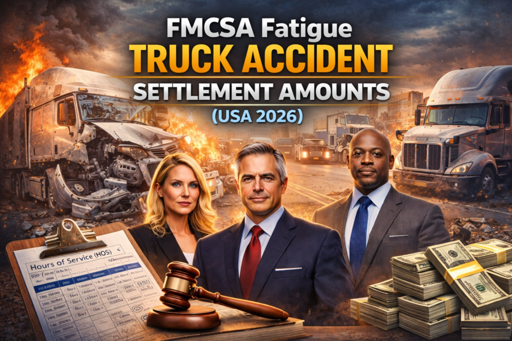 FMCSA Fatigue Truck Accident Settlement Amounts (USA 2026)