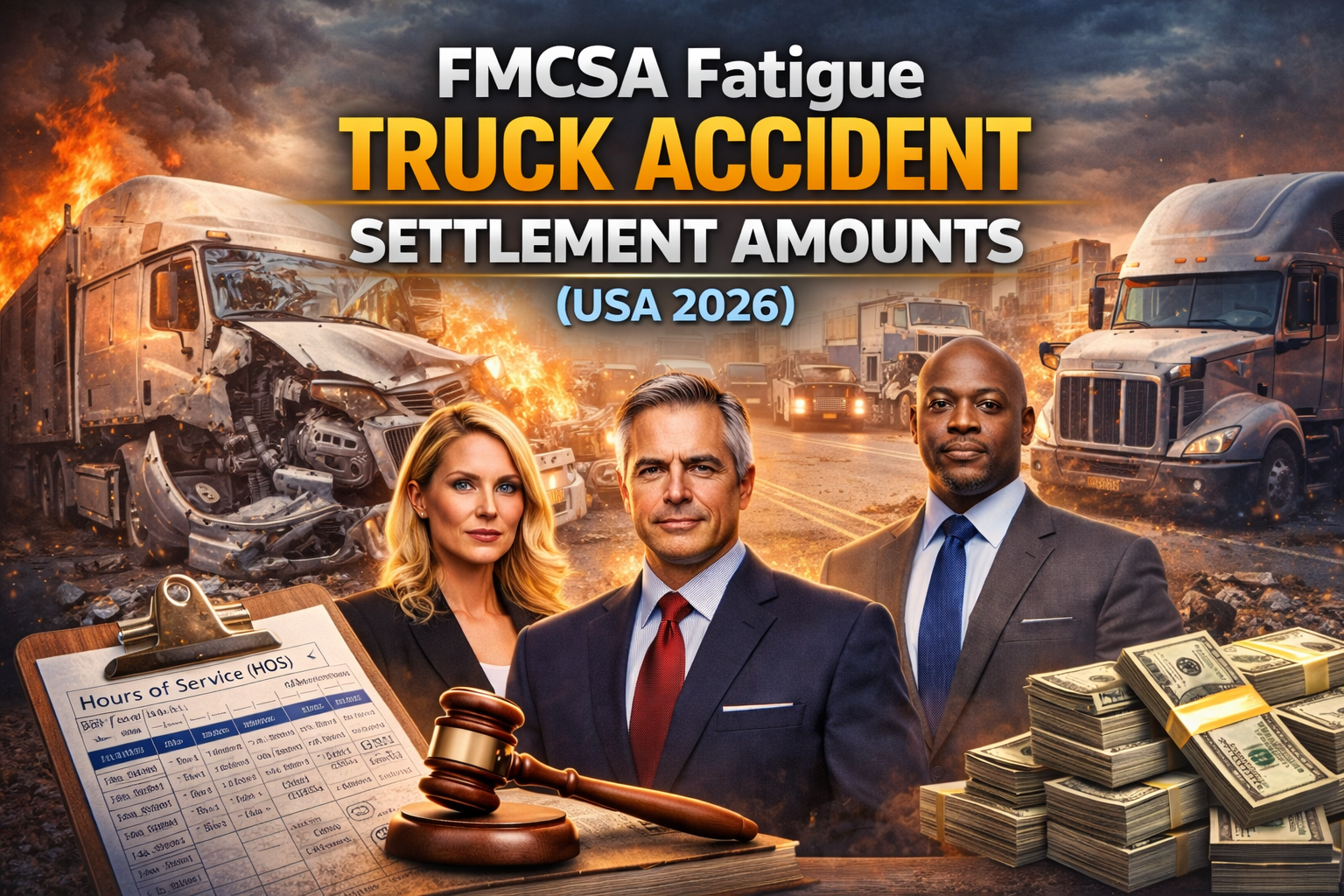 FMCSA Fatigue Truck Accident Settlement Amounts (USA 2026)