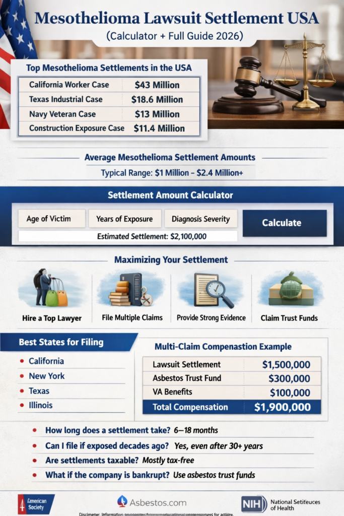 Mesothelioma Lawsuit Settlement Amounts USA
