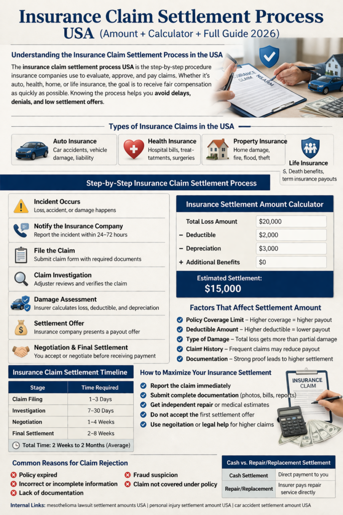 Insurance Claim Settlement Process USA