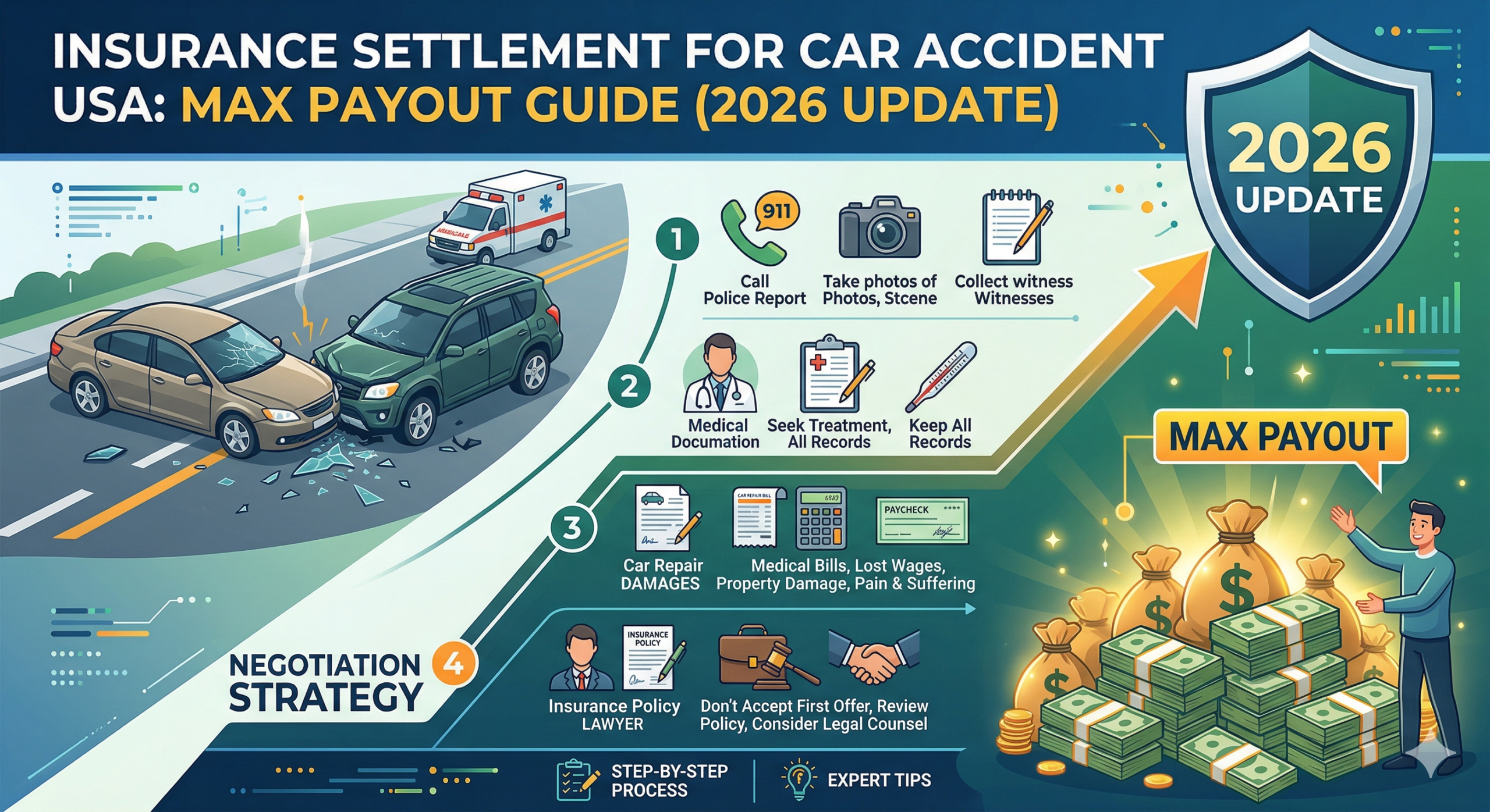 Insurance Settlement for Car Accident USA