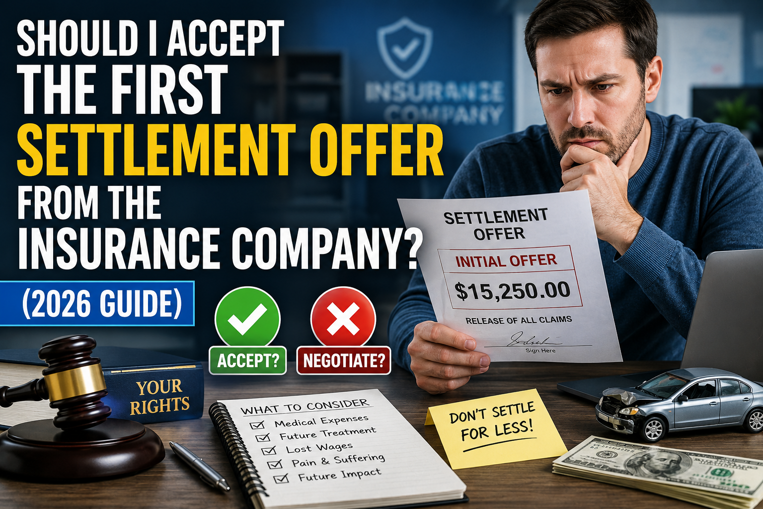 First Settlement Offer from the Insurance Company