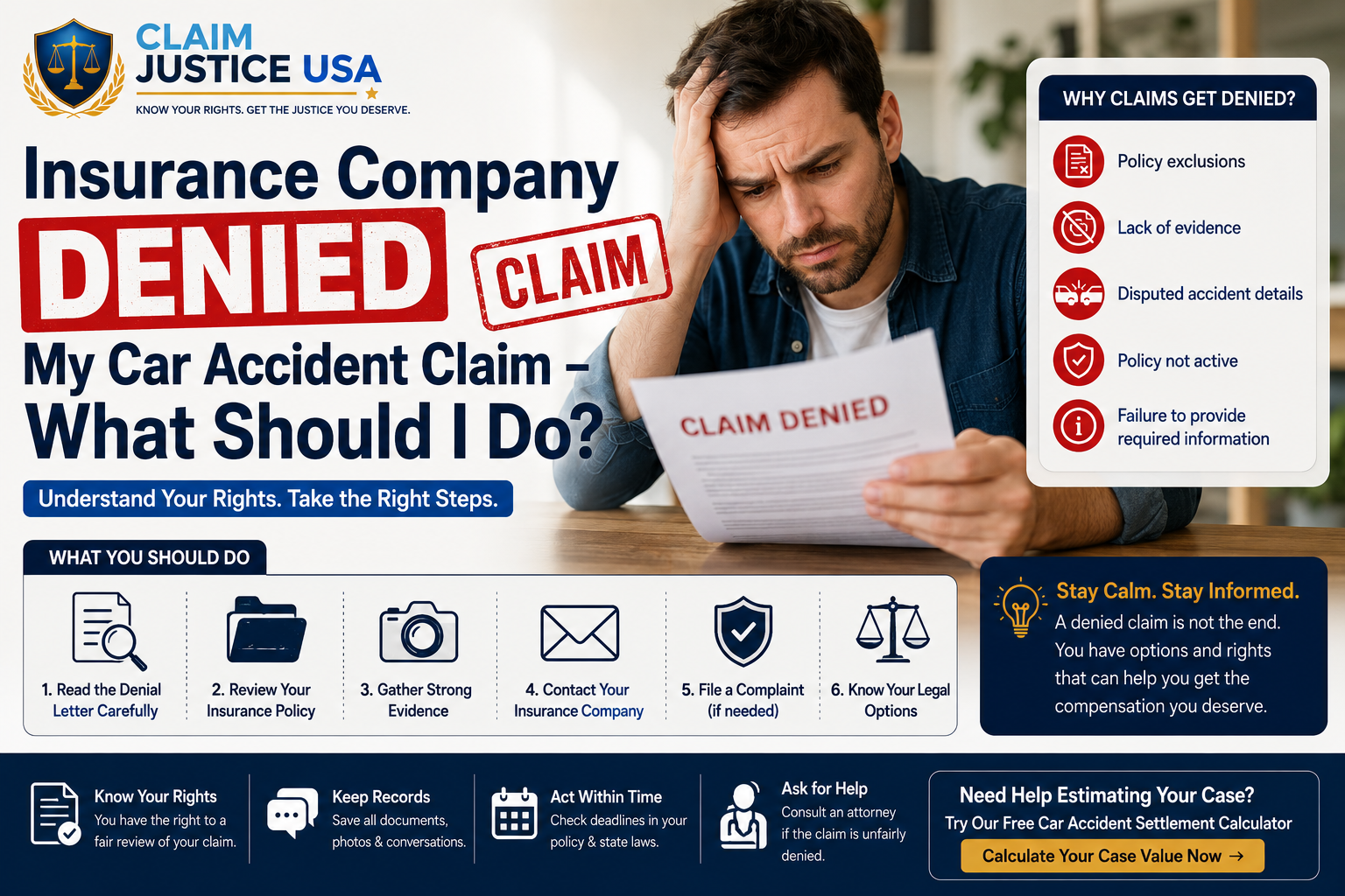 Insurance Company Denied My Car Accident Claim
